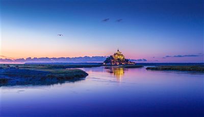Mont St. Michel_Abenddämmerung